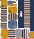 Canvas My Sewing Bag DIY-Panel Nähutensilien-Tasche dunkelblau ocker Farbnr. 315