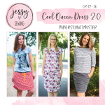 Jessy Sewing Papierschnittmuster Cool Queen Dress 2.0 Kleid Größe 32 - 56