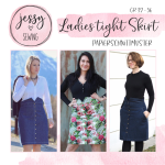 Jessy Sewing Papierschnittmuster Ladies Tight Skirt Rock Größe 32 - 56