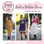 Jessy Sewing Papierschnittmuster Ladies Button Dress Kleid Größe 30 - 54