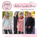 Jessy Sewing Papierschnittmuster Ladies Sweater Dress Kleid Größe 30 - 54