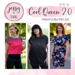 Jessy Sewing Papierschnittmuster Cool Queen 2.0 Shirt Größe 32 - 56