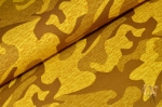 French Terry Sommersweat Viskose Camouflage senf