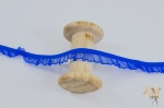 Elastische Rüschenspitze Nylon Organza 15 mm royal blau 215
