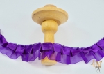 Spitze - Rüsche - Satinband - Organza - 40 mm - lila - violett